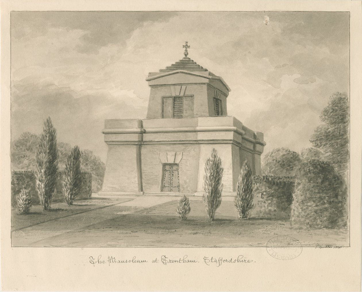 Trentham - The Mausoleum by John Buckler