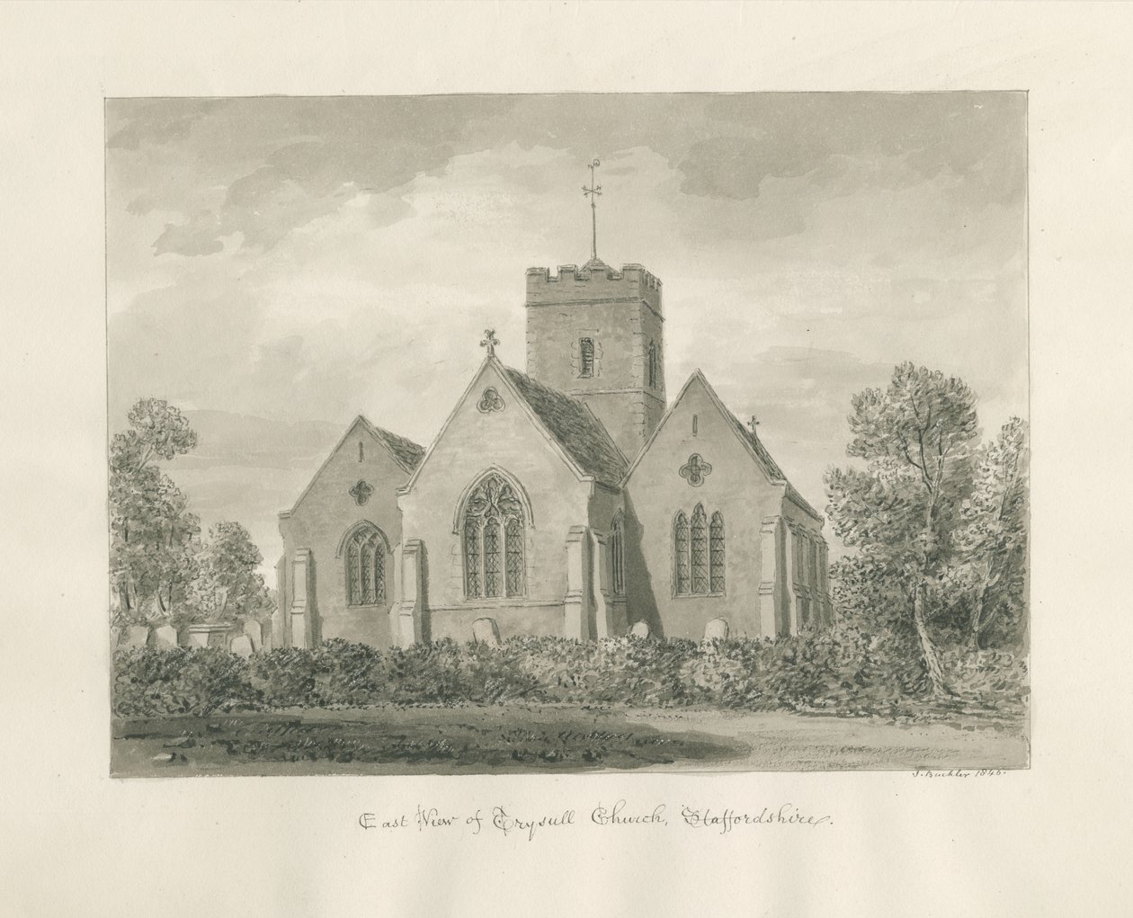 Trysull Church by John Buckler