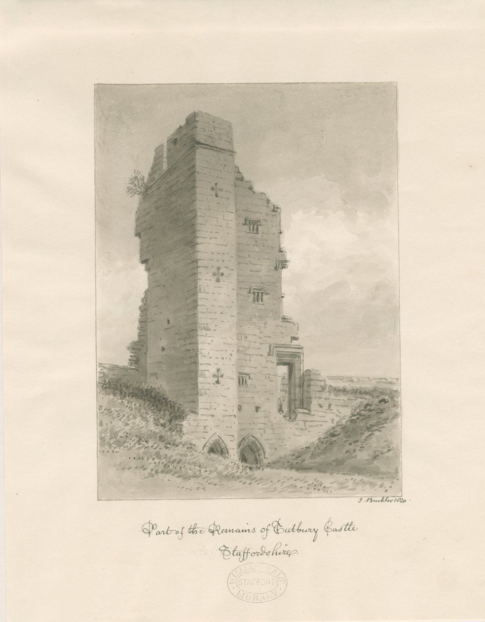 Tutbury Castle by John Buckler