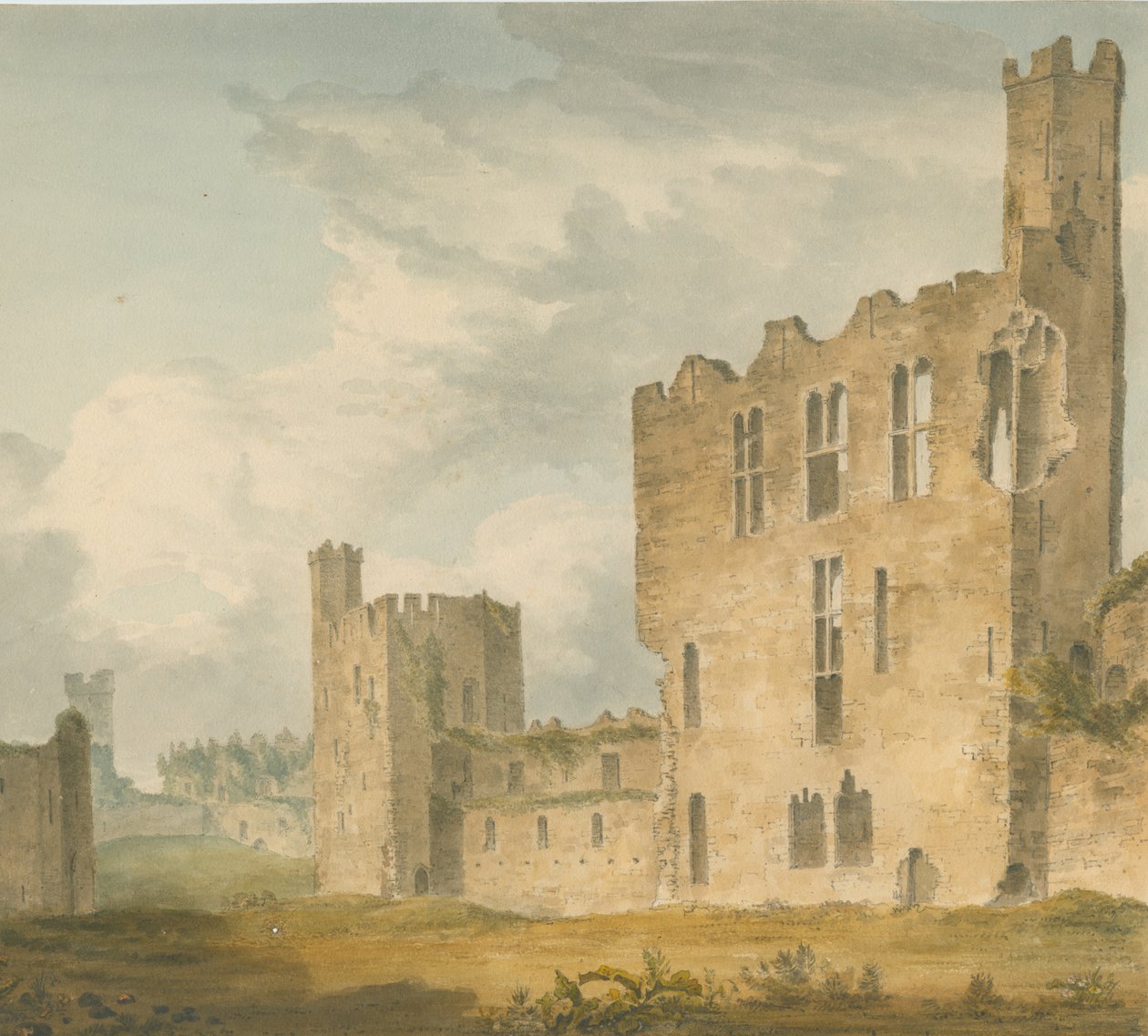 Wales - Carnarvonshire - Conway Castle, 1800 by John Buckler