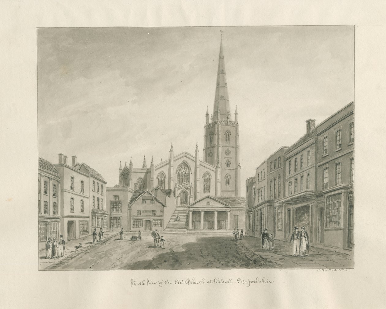Walsall Town and Church by John Buckler