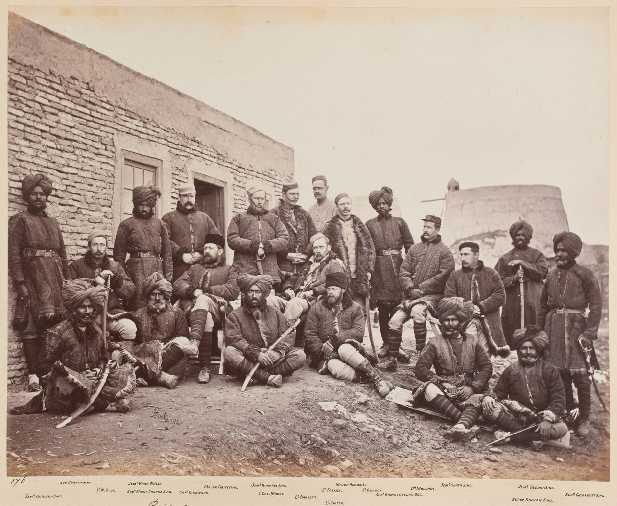 British and Native Officers, 3rd Sikhs, 1879 by John Burke