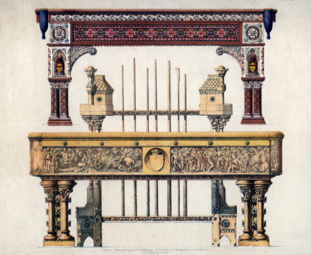 Billiard tables, 19th century by John Burley Waring