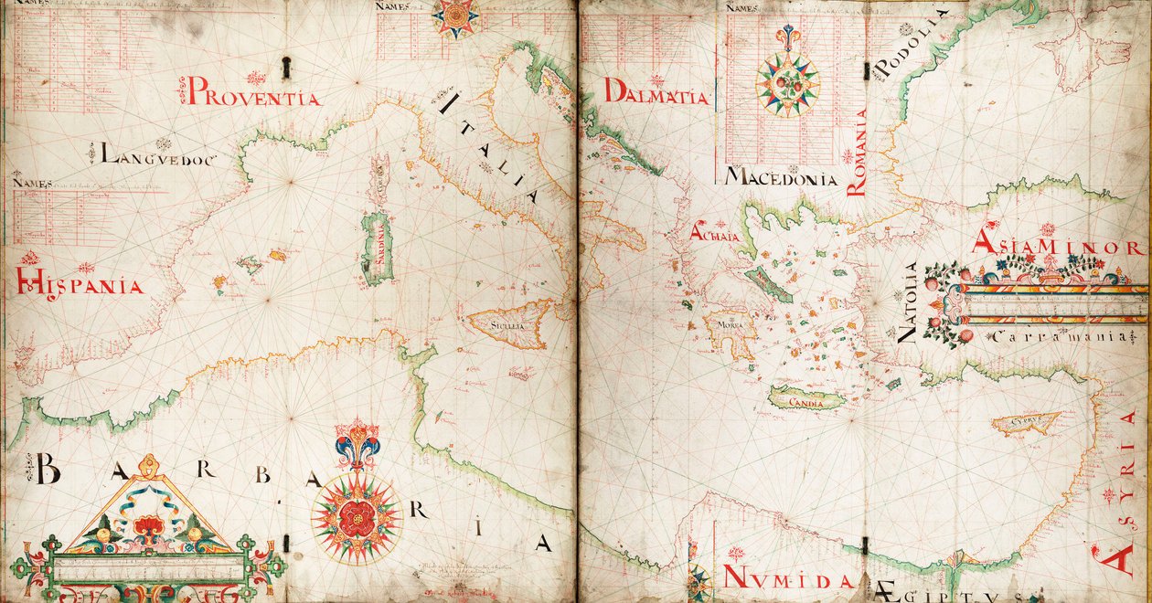 Chart of Mediterranean, Black and Caspian Seas by John Burston