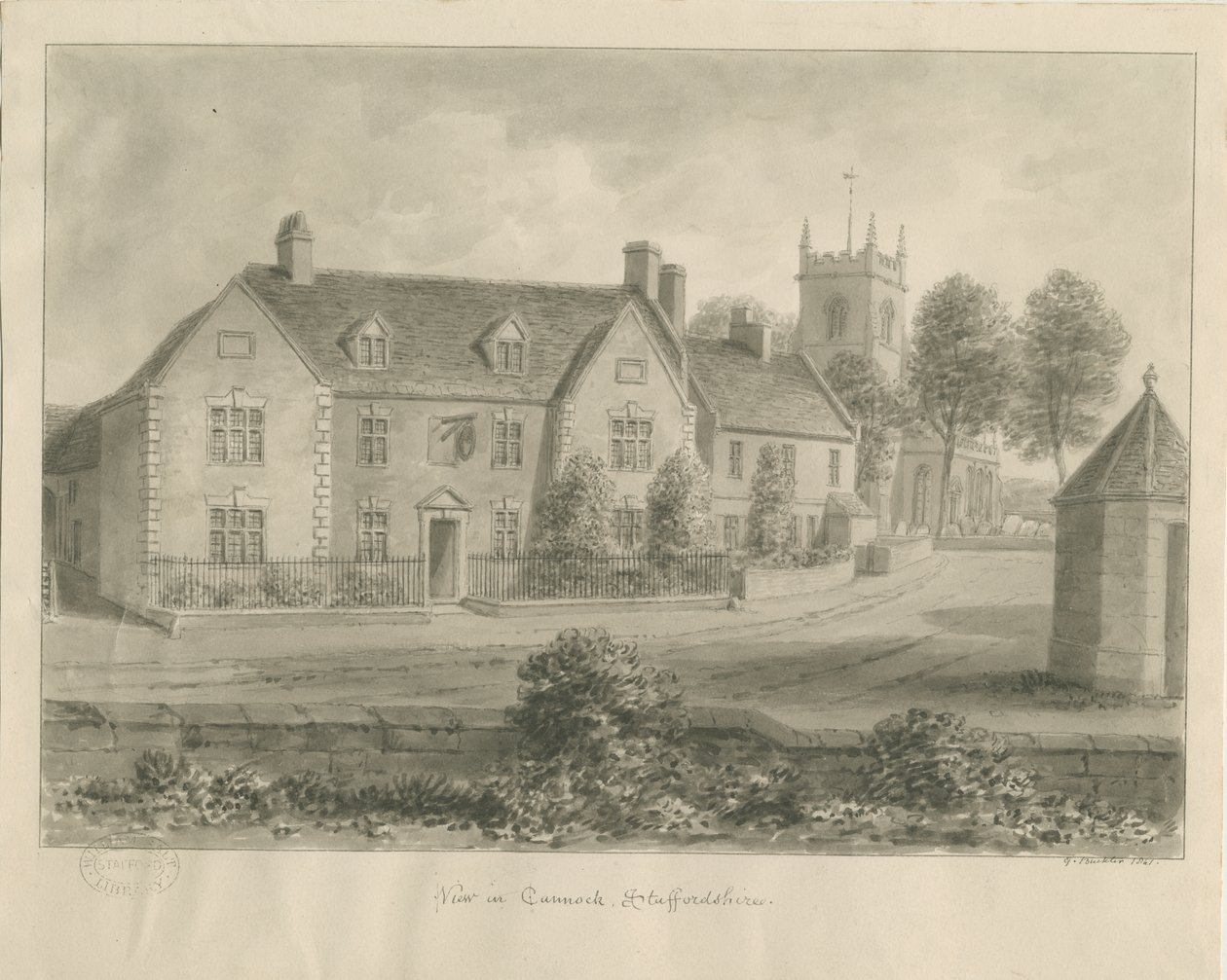 Cannock Town by John Chessell Buckler