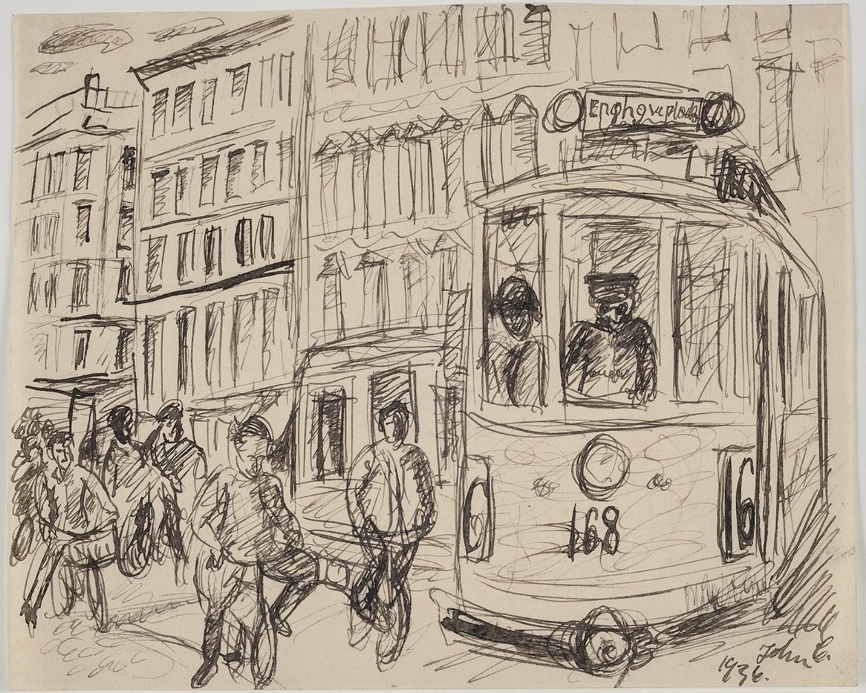 Line 16 (the Tram) Turning the Corner by John Christensen