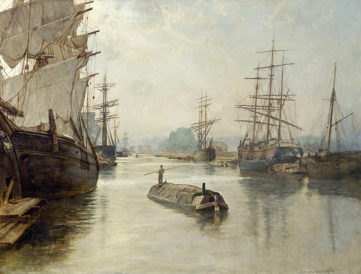 Gloucester Docks, Before 1922 by John Collier