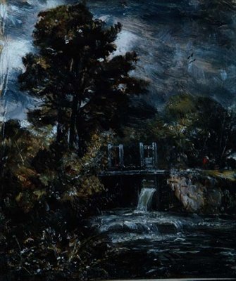 A sluice, perhaps on the Stour by John Constable