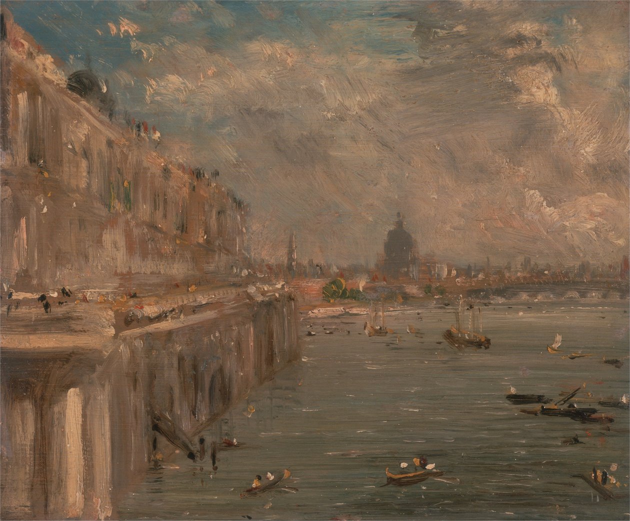 Somerset House Terrace from Waterloo Bridge by John Constable
