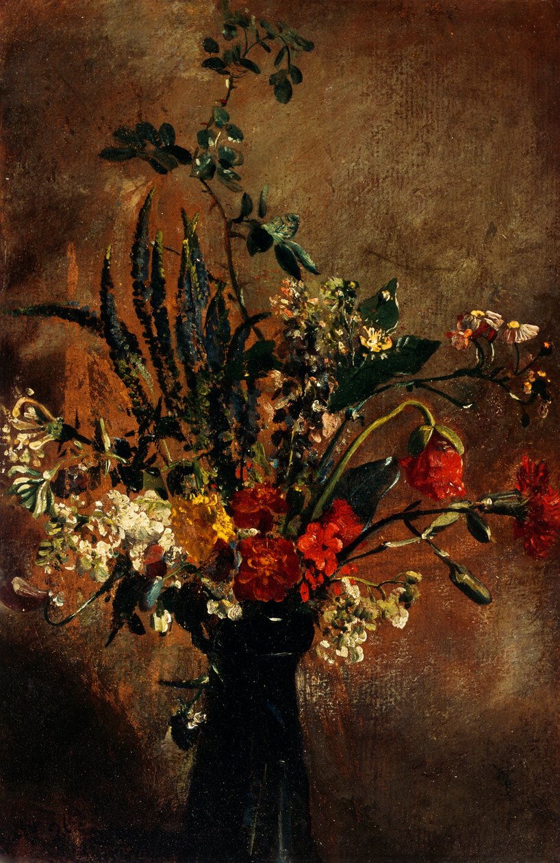 Study of Flowers in a Hyacinth Glass by John Constable