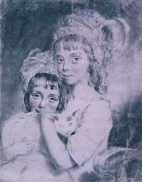 The Two Miss Comparts by John Downman