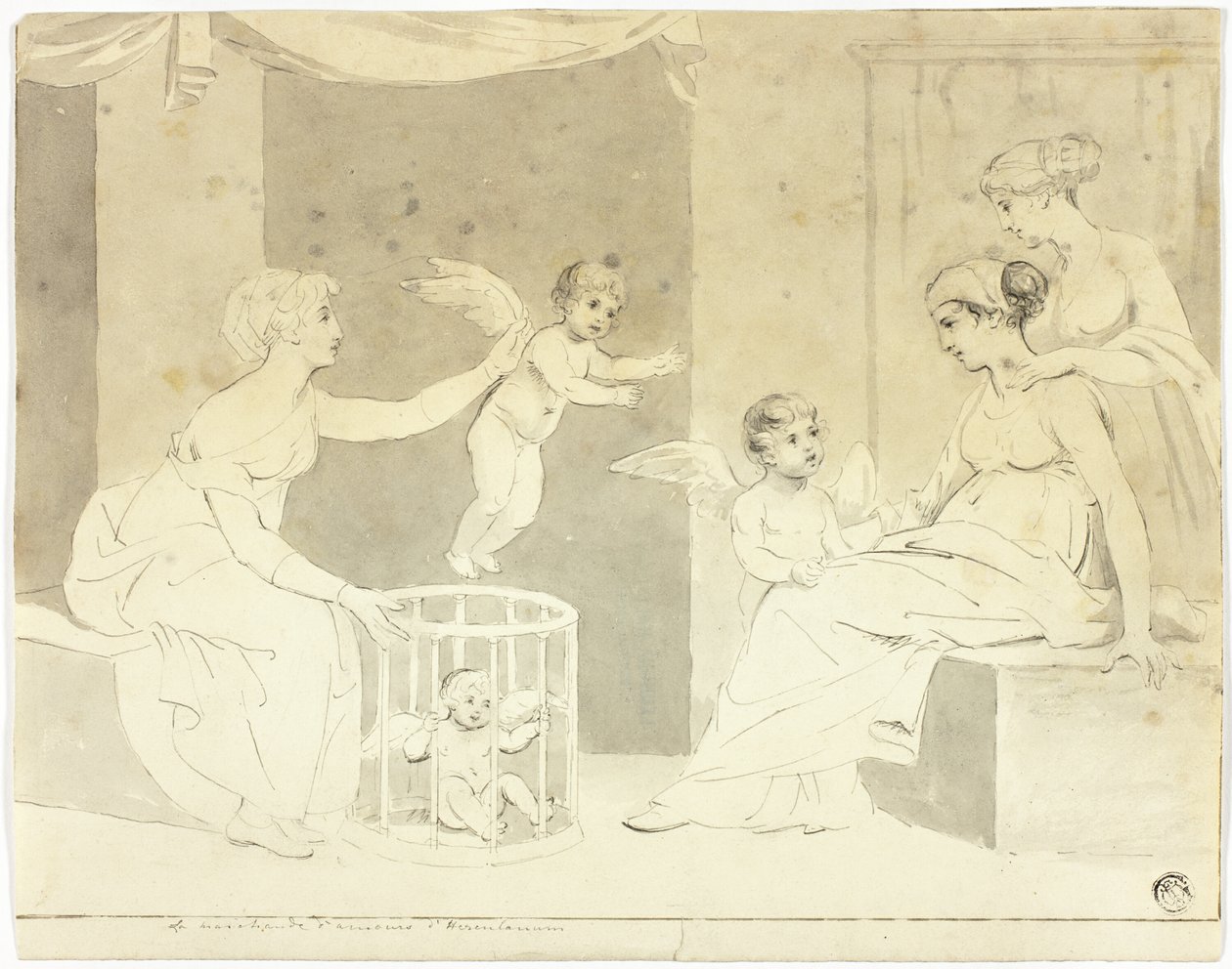 Seller of Loves (after Herculaneum frieze) by John Downman