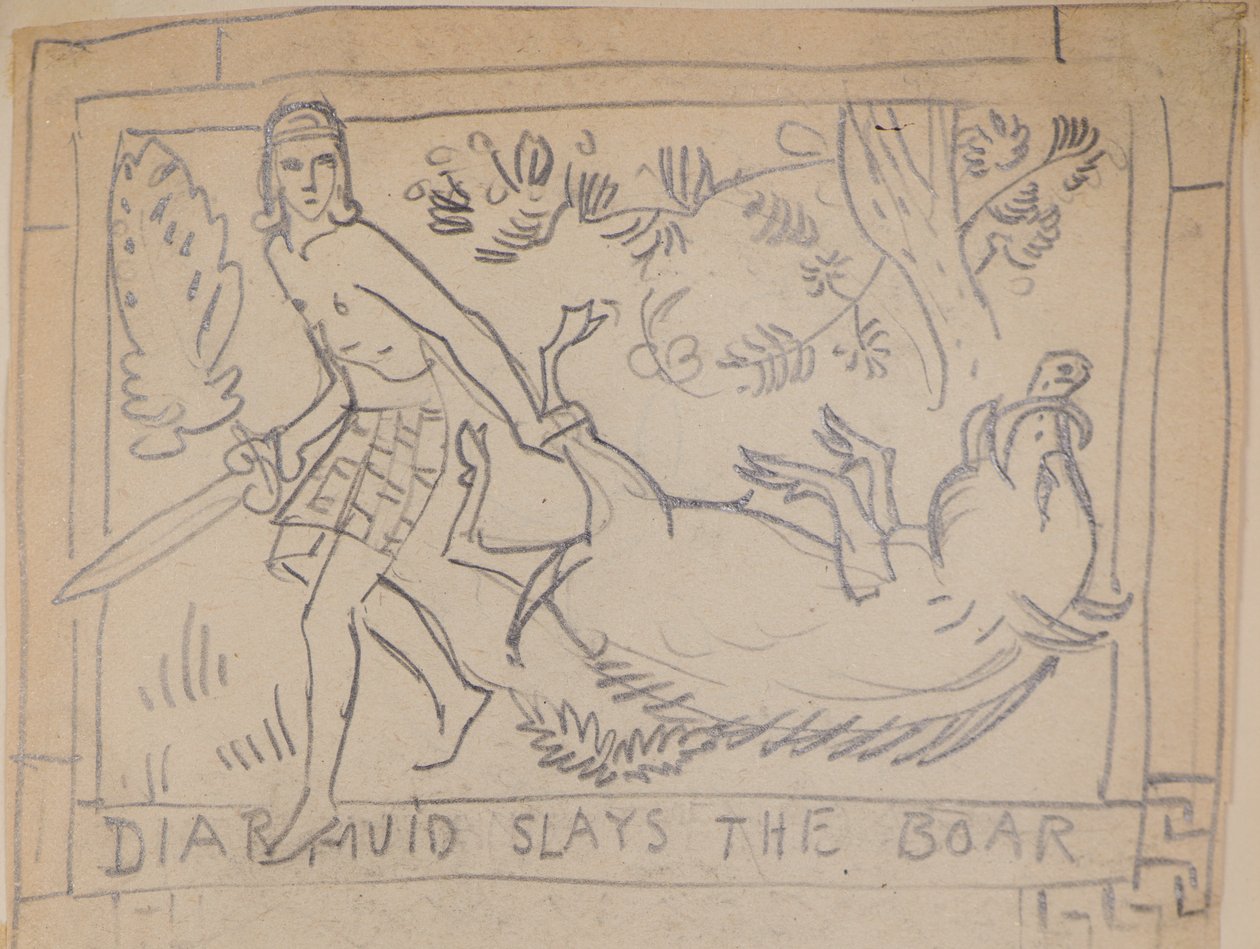 Diarmuid Slays the Boar by John Duncan