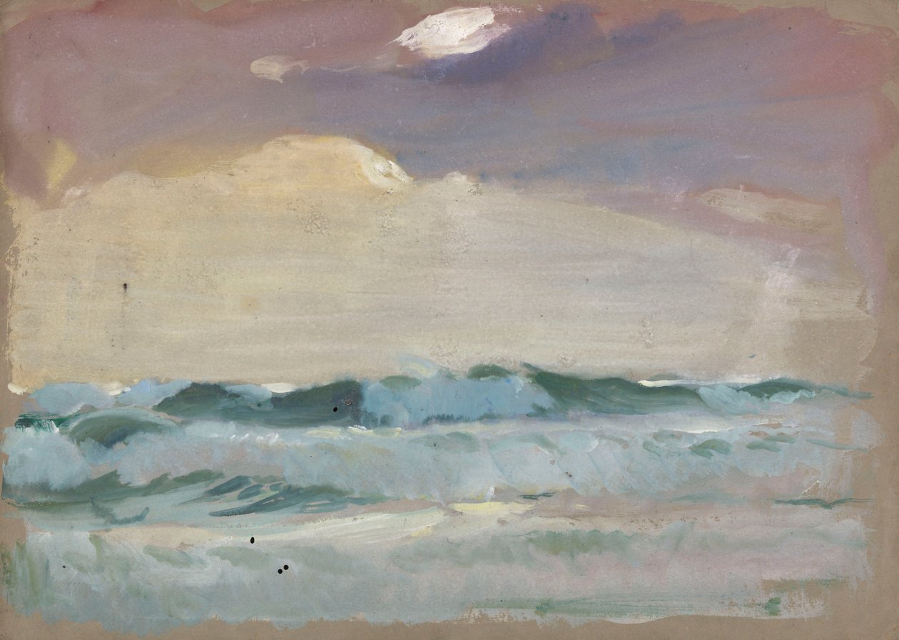 Grey Sea in Moonlight, Port Leven by John Everett