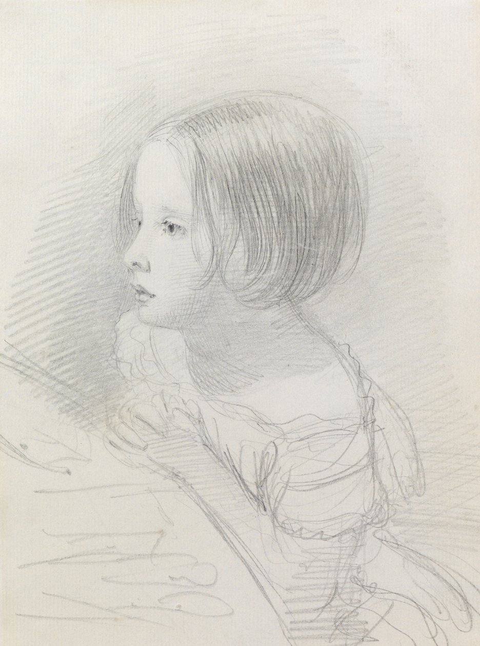 Sketch of a Girl by John Everett Millais