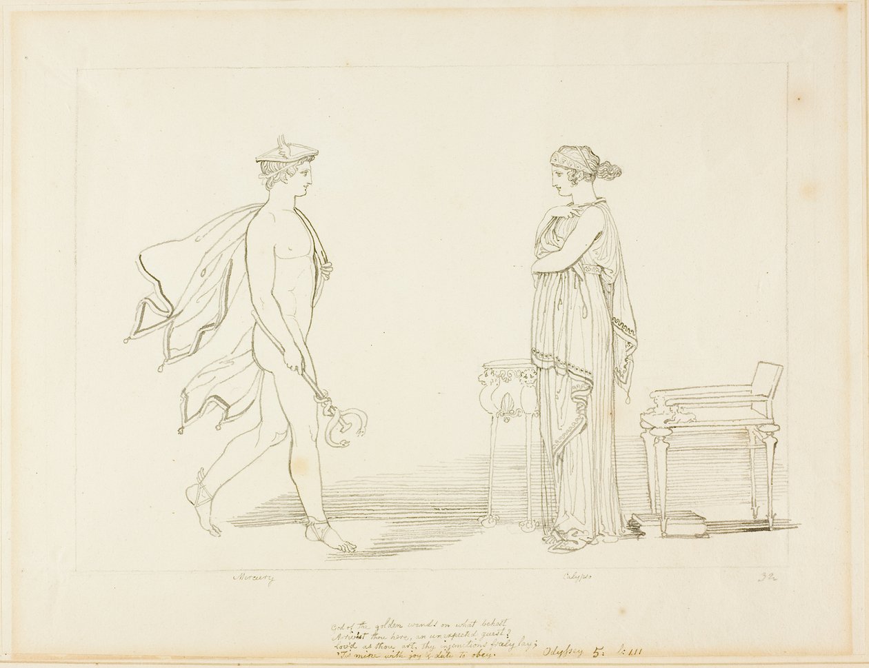 Mercury and Calypso by John Flaxman