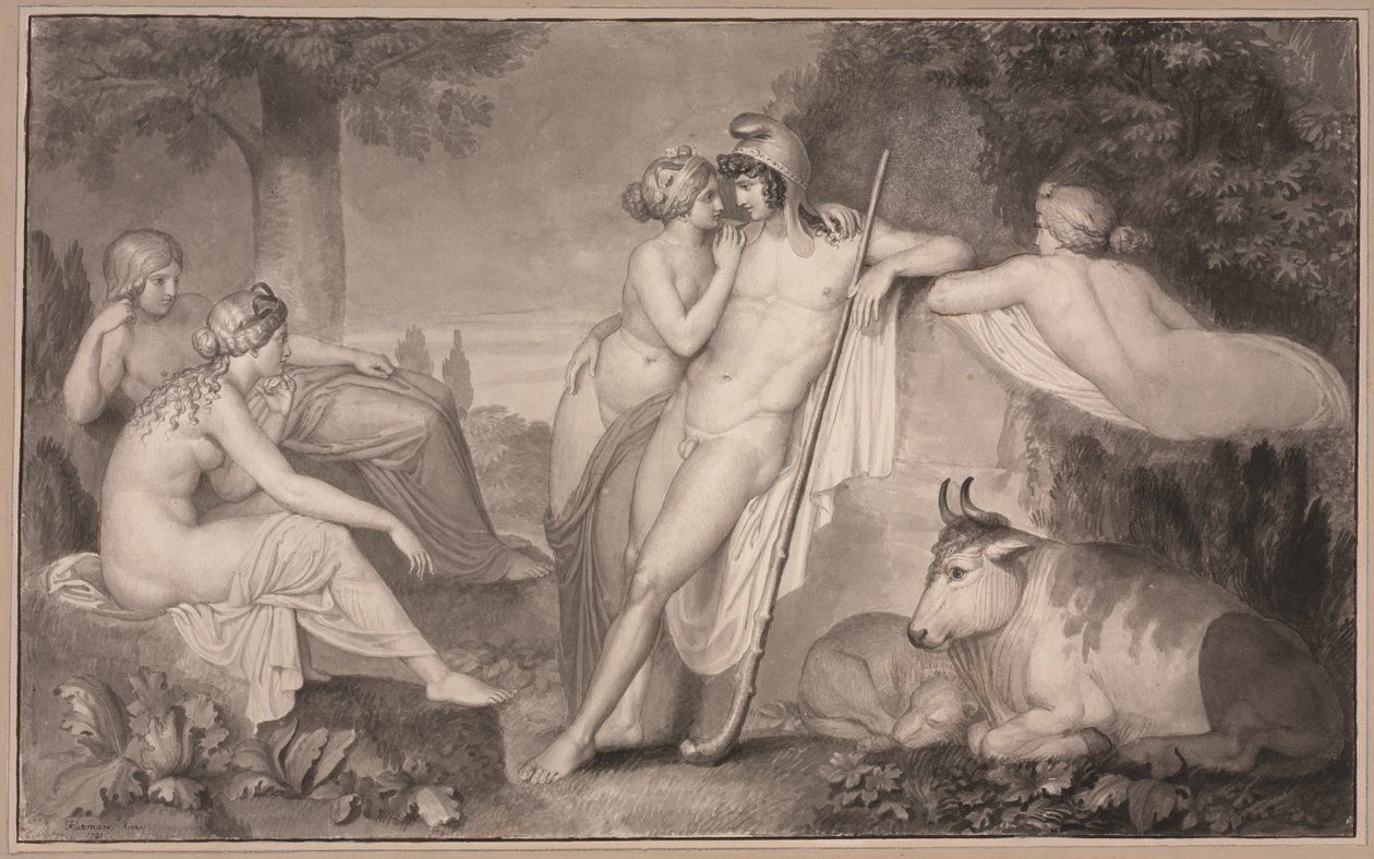 Paris and Oenone by John Flaxman