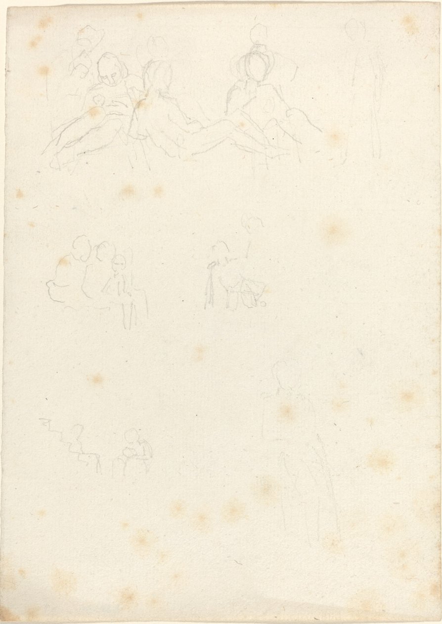 Studies of Seated and Reclining Figures by John Flaxman