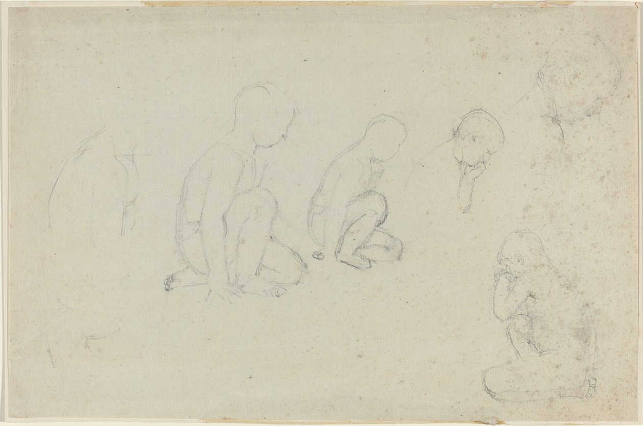 Studies of a Kneeling Boy by John Flaxman