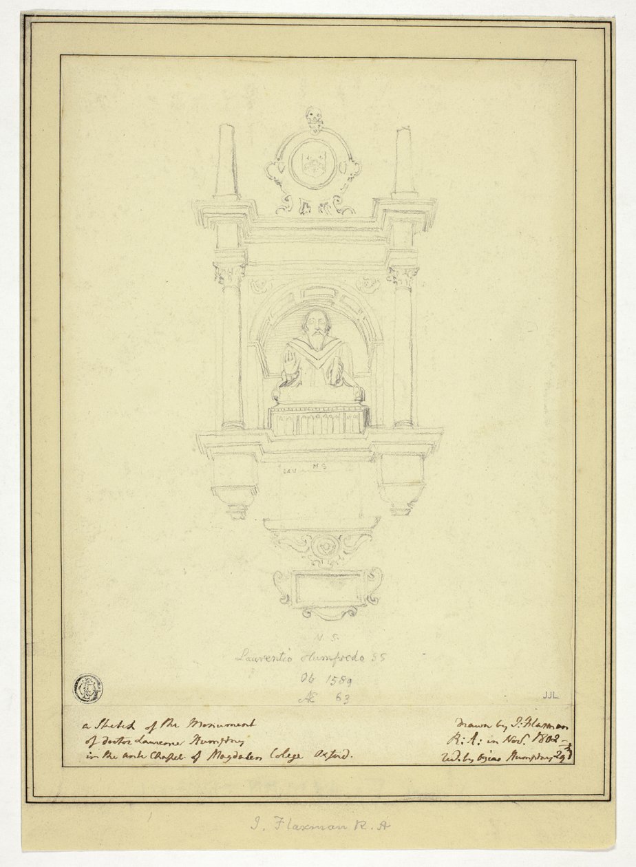 The Monument of Doctor Lawrence Humphrey by John Flaxman