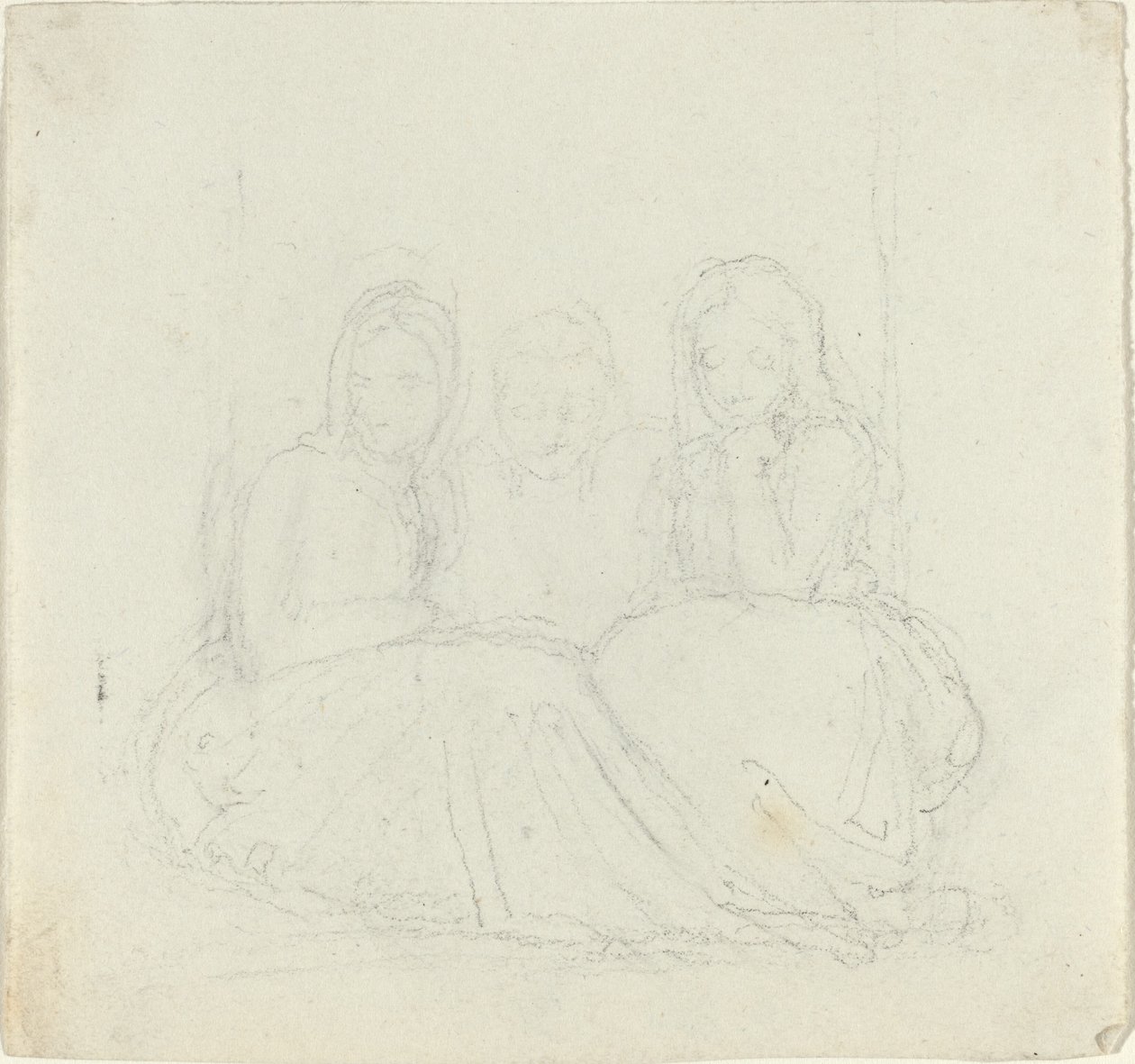 Three Seated Female Figures by John Flaxman