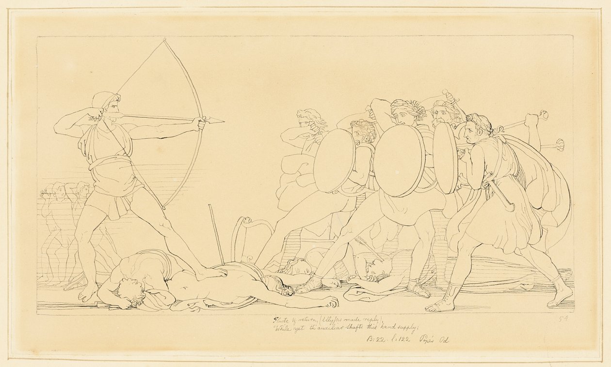Ulysses Killing the Suitors by John Flaxman