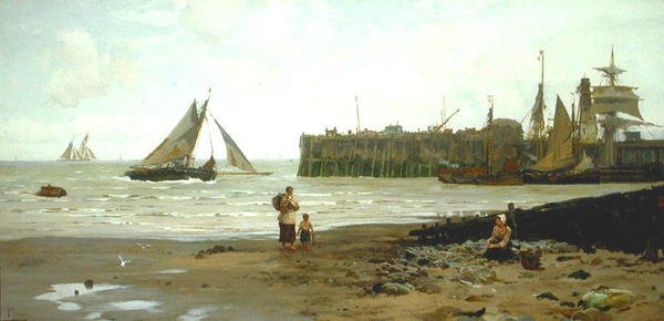 Low Tide, Whitstable Harbour by John Fraser