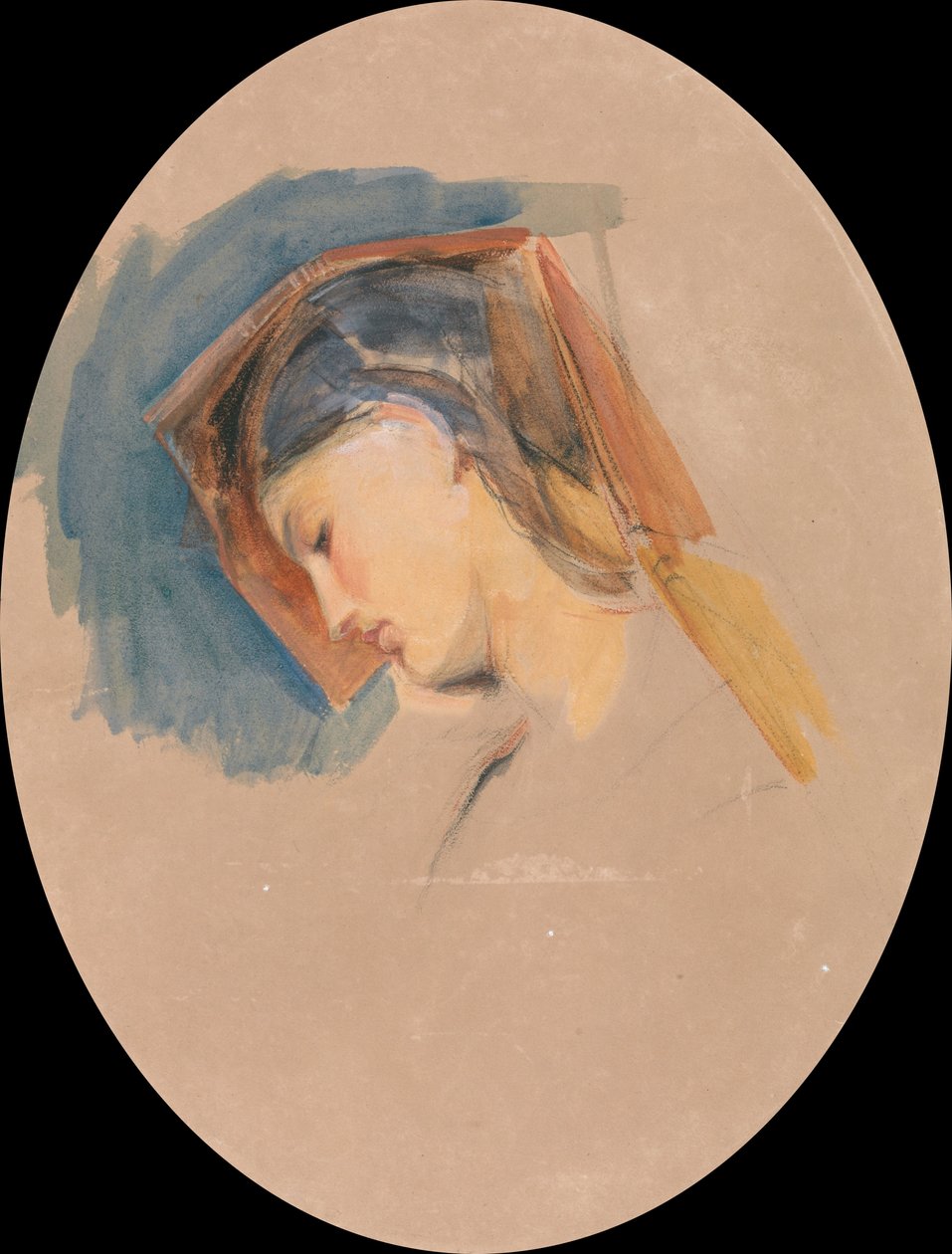 Head of a Young Woman by John Frederick Lewis