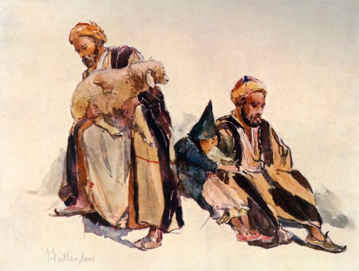 Syrian Shepherds and Shepherd Boy by John Fulleylove