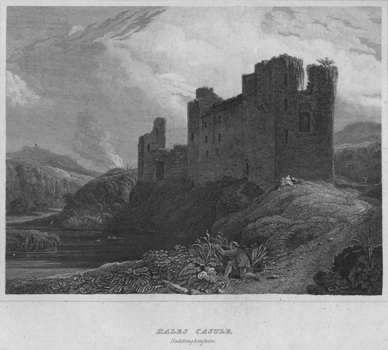 Hales Castle, Haddingtonshire, 1814 by John Greig