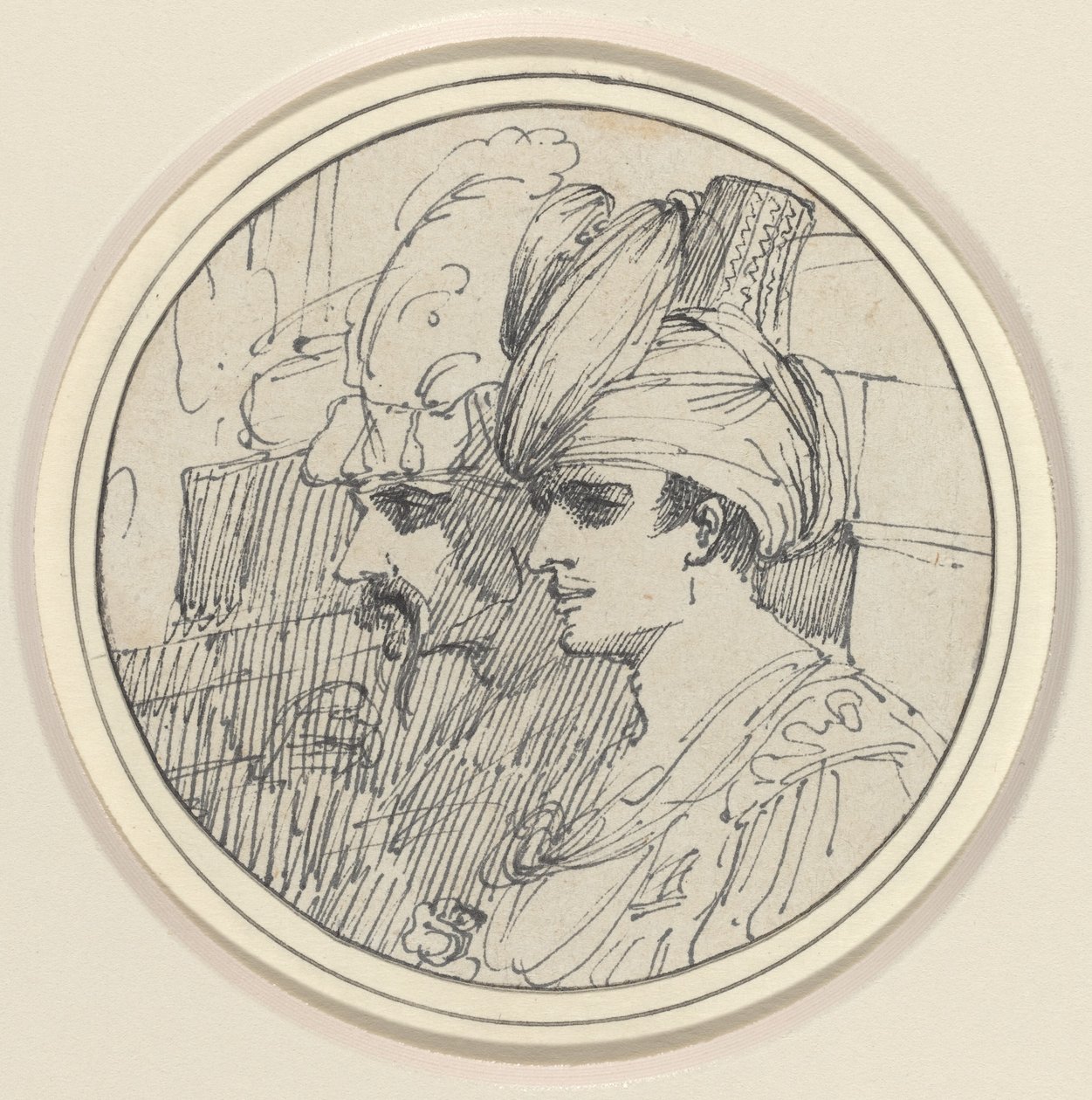 Two Oriental Heads by John Hamilton Mortimer