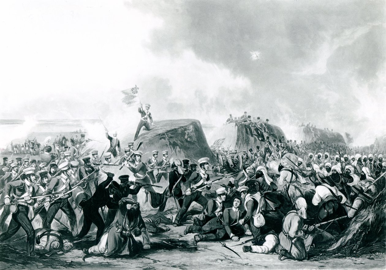 The Battle of Sobraon, 10 February 1846 by John Harris