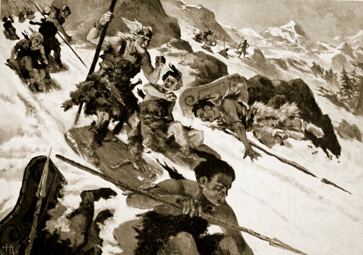 The Cimbri in the Alps by John Harris Valda
