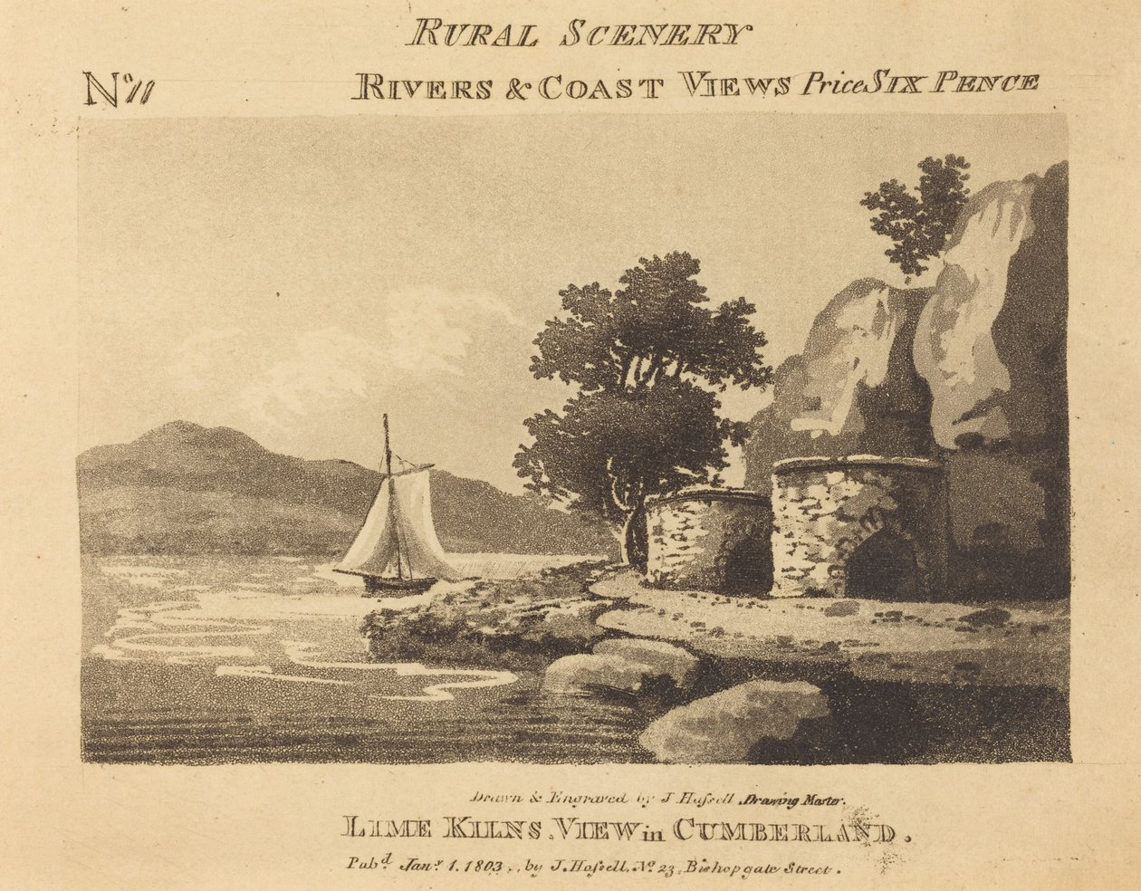 Lime Kilns, View in Cumberland by John Hassell