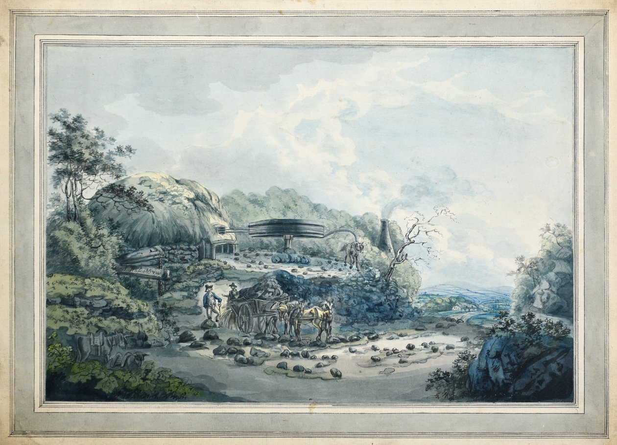 Pit head with horse-gin by John Hassell