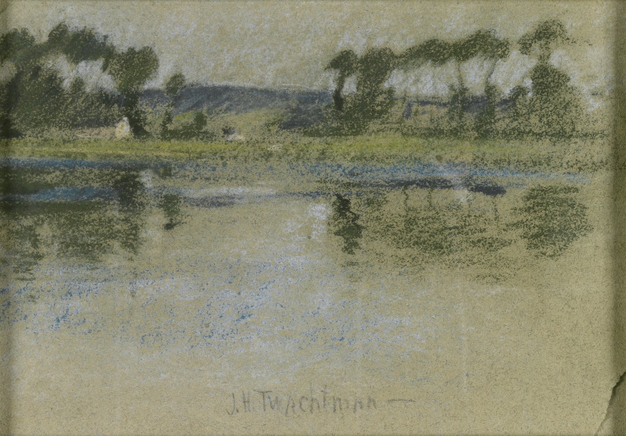 Trees Across the River by John Henry Twachtman