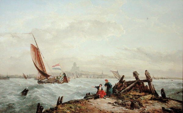 Off a Dutch Port by John James Wilson