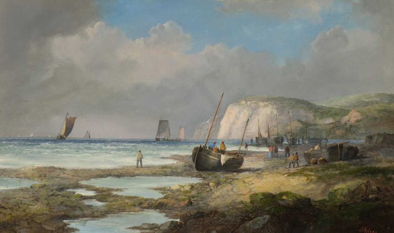 Seascape with Fishing Boats by John James Wilson