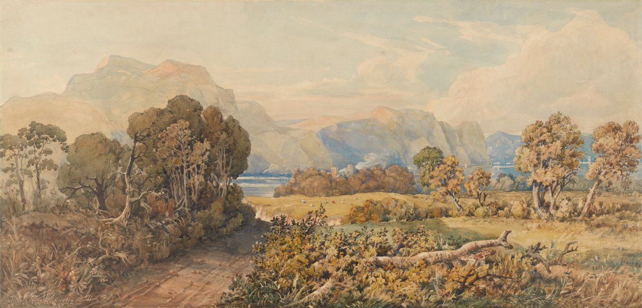 Landscape with River and Mountains by John Joseph Cotman