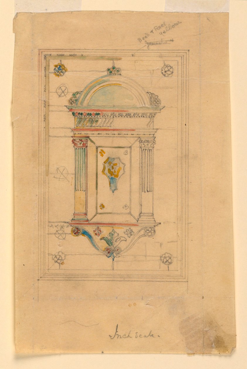 Design for a Wall Niche by John La Farge
