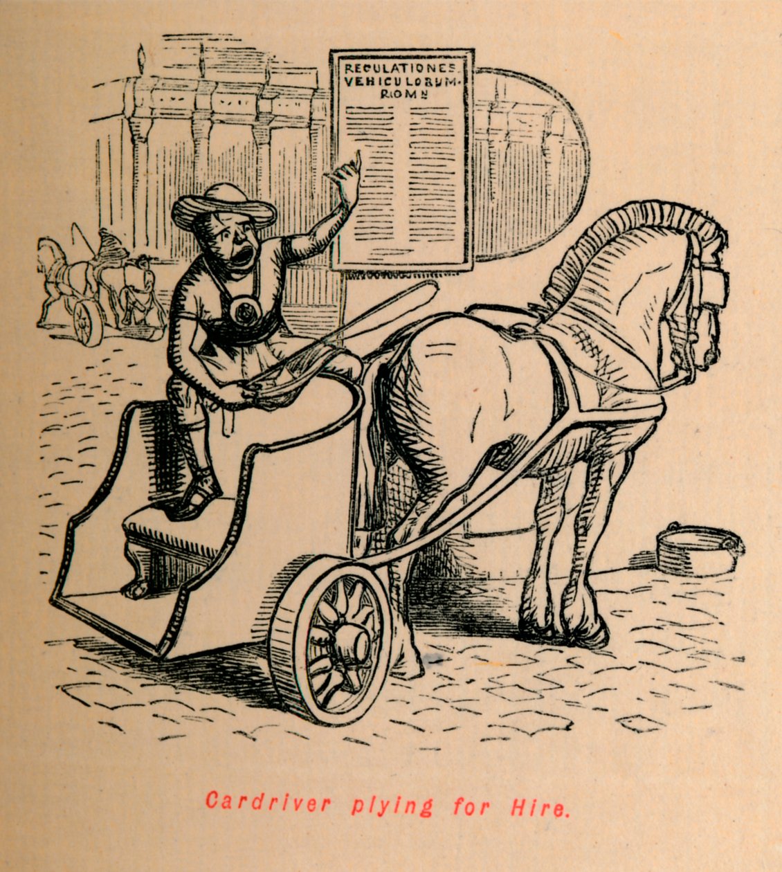 Cardriver plying for Hire by John Leech