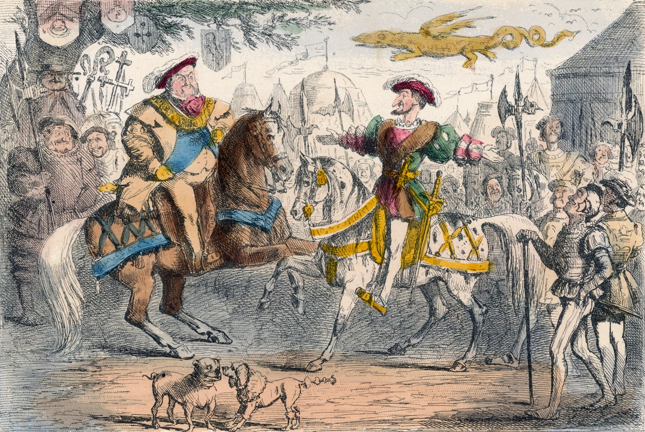 Henry VIII Meets Francis I by John Leech