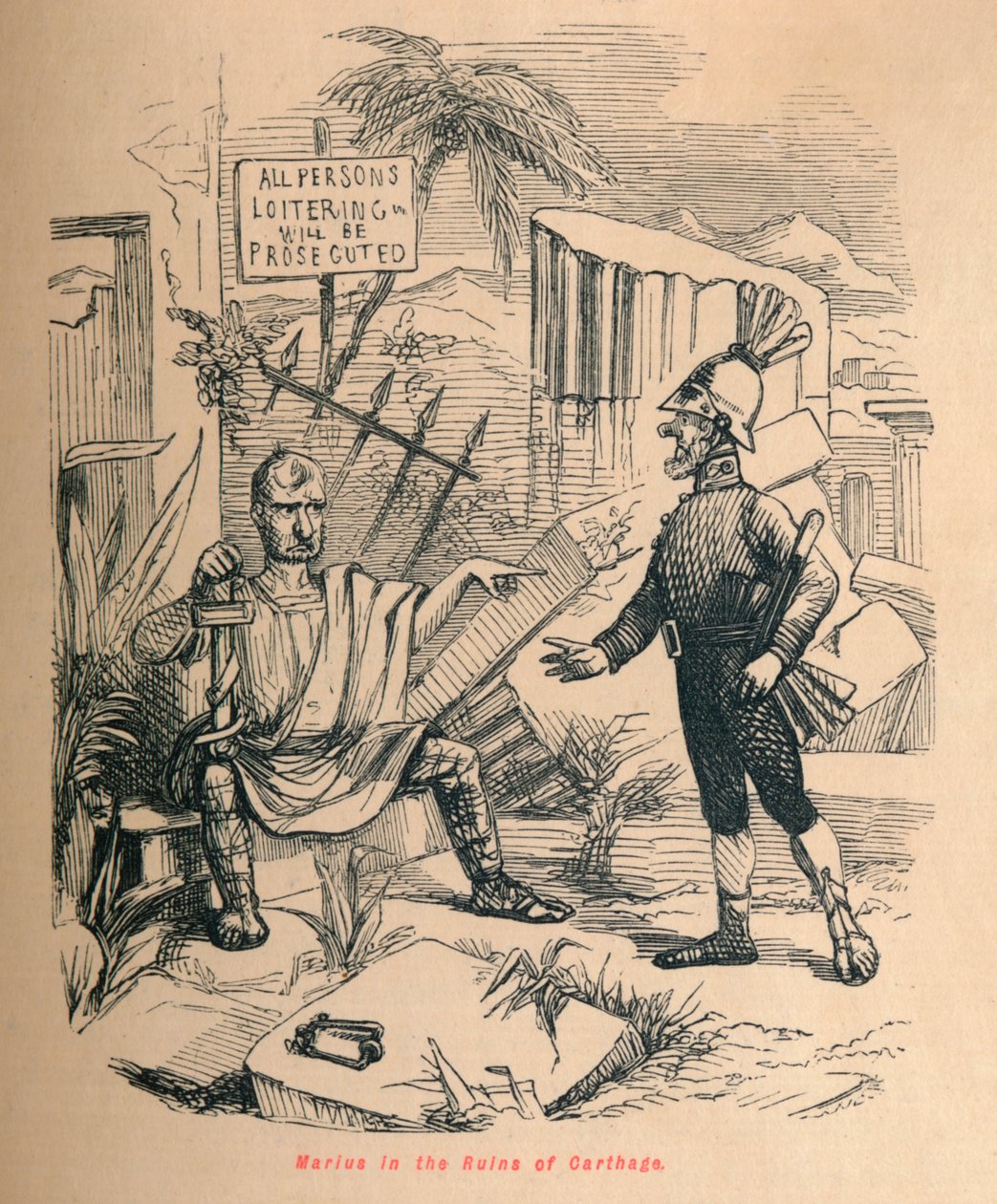 Marius in the Ruins of Carthage, 1852 by John Leech