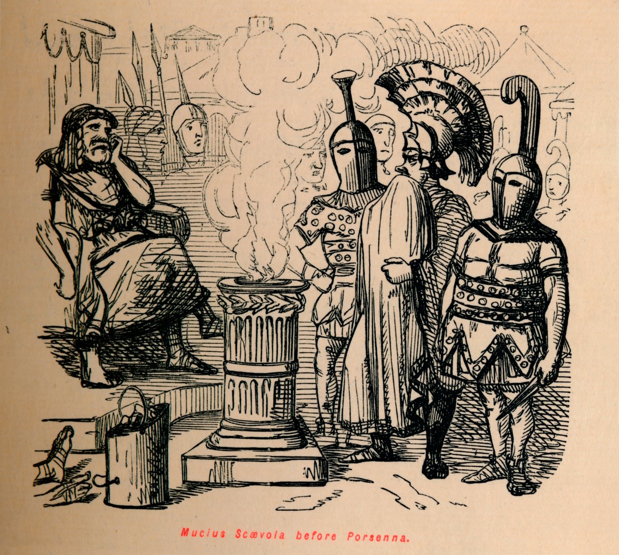 Mucius Scaevola before Porsenna by John Leech