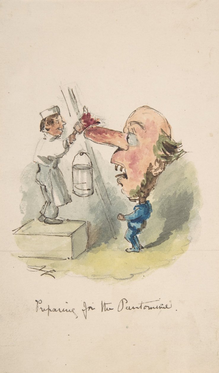 Preparing for the Pantomime by John Leech
