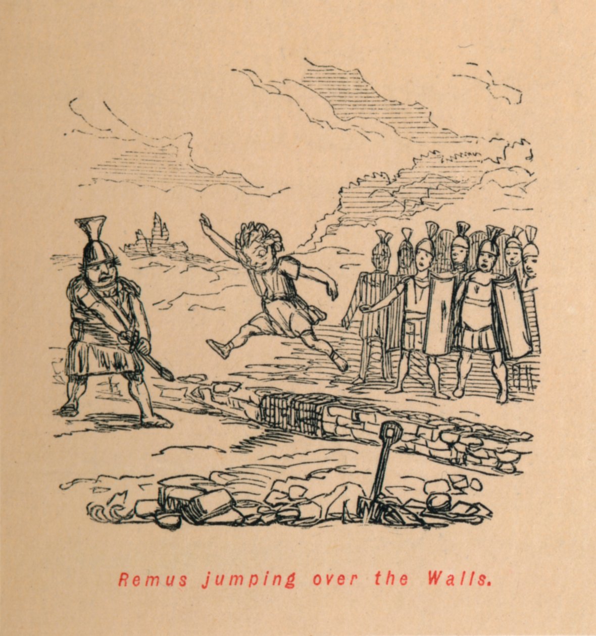 Remus Jumping Over the Walls by John Leech