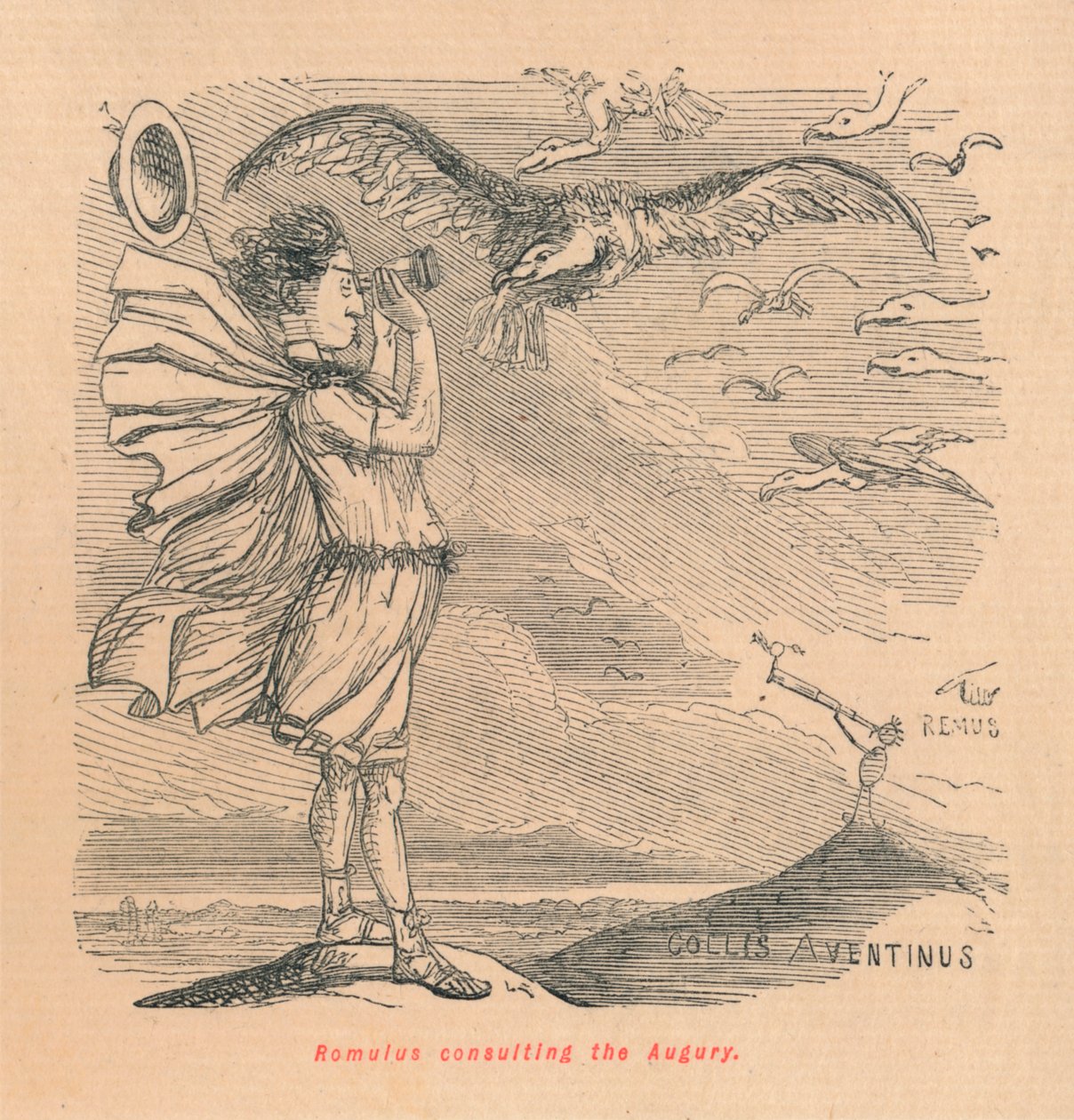 Romulus consulting the Augury by John Leech