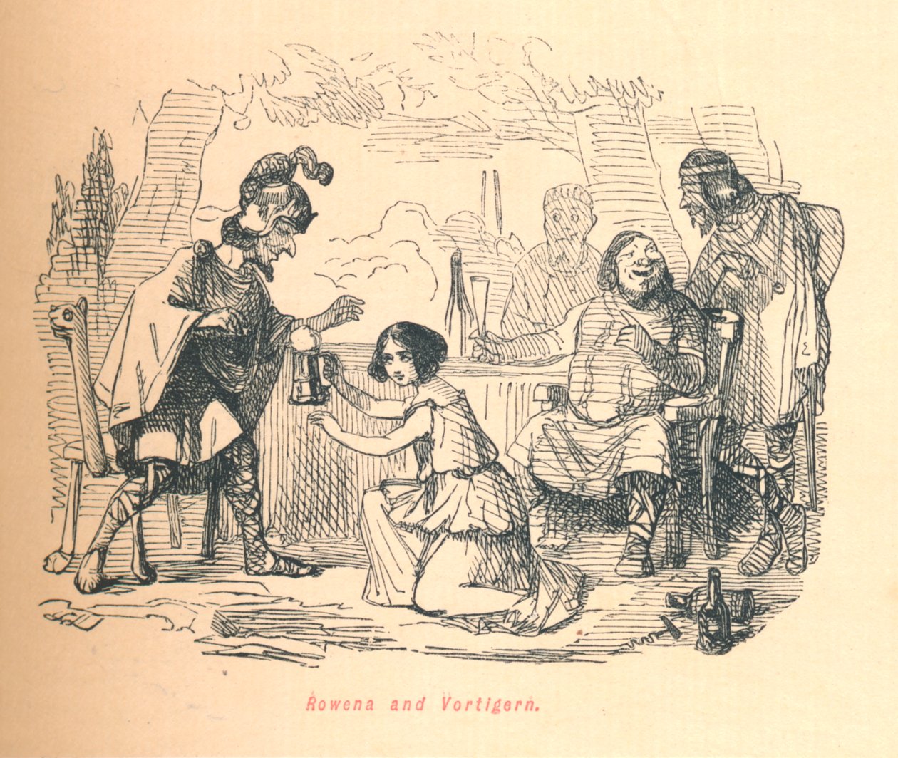 Rowena and Vortigern by John Leech