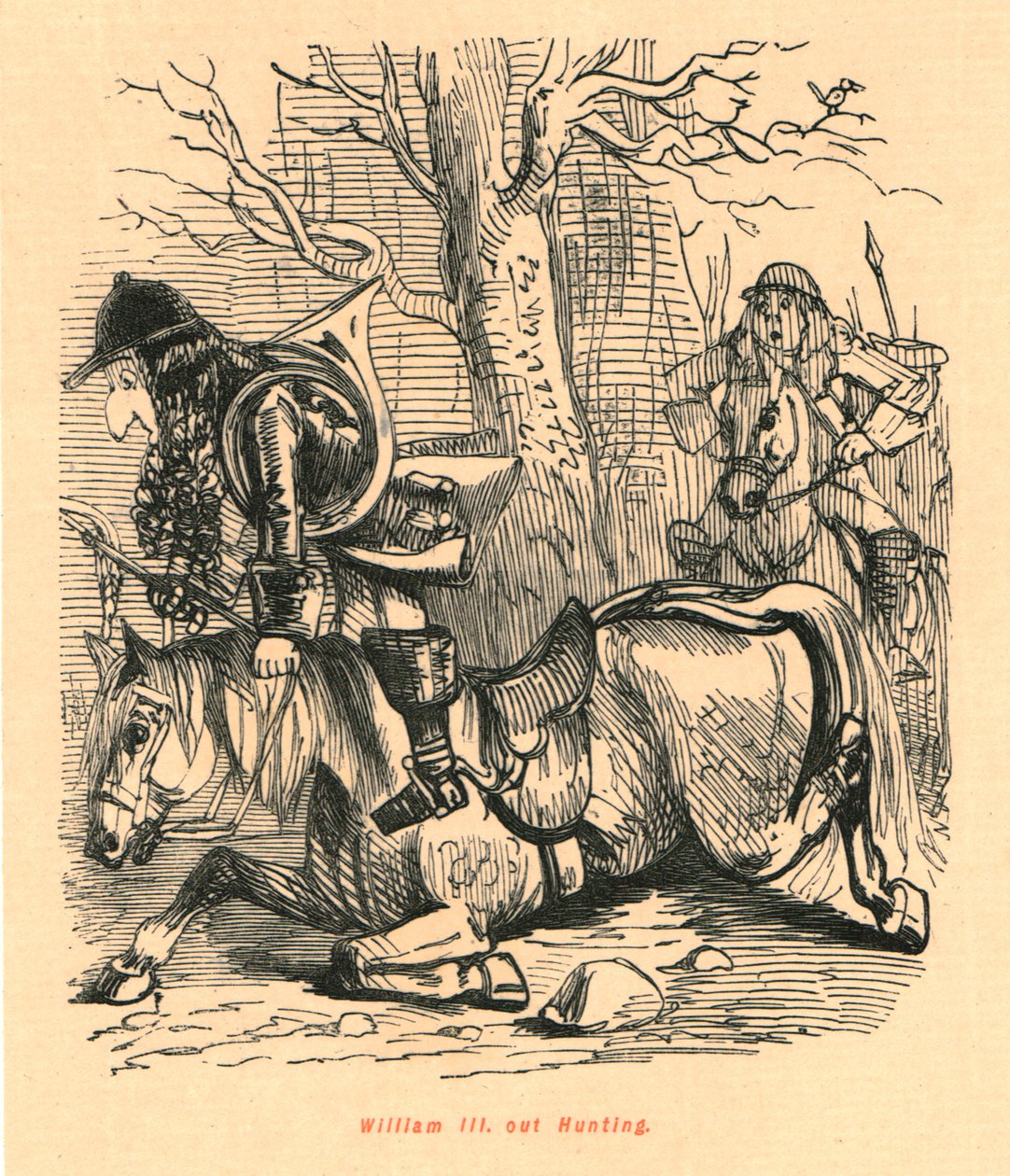 William III out Hunting by John Leech