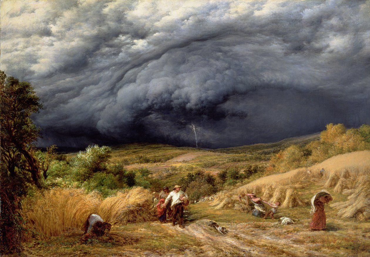 Storm in Harvest, 1856 by John Linnell